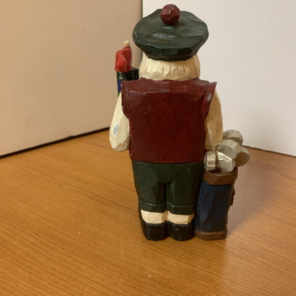 Vintage Golfing Santa Resin Figurine 6”x 3.5” - Picture 3 of 6